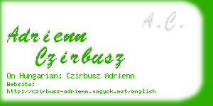 adrienn czirbusz business card